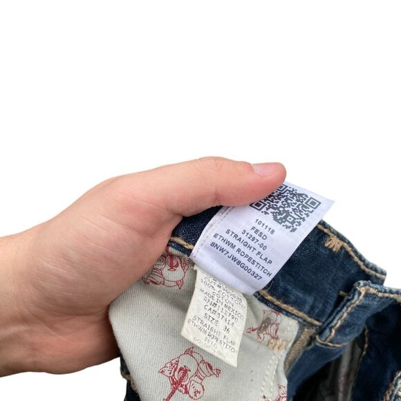 True Religion Jeans Size 36 ROPESTITCH BIG T Blue - Picture 3 of 7